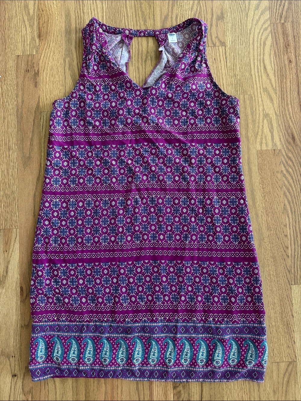 Old Navy Purple Paisley Sleeveless Shift Dress